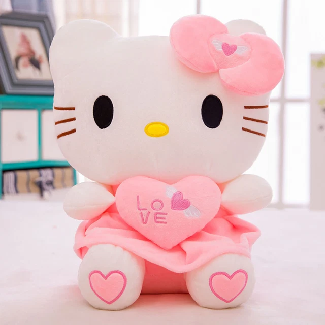 New Hello Kitty Plush Doll Soft Toy Stuffed Cute Cartoon Japanese Kids Anime