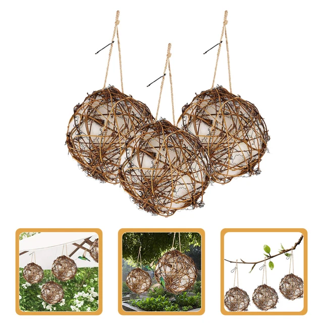 3PCS WILD BIRD Nesting Material Outdoor Hummingbird Nest Hanging Bird