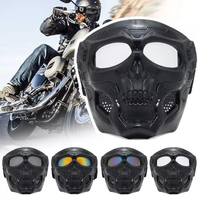 Tactical Skull Airsoft Masks Paintball Protective Full Face Cover Helmet Goggles