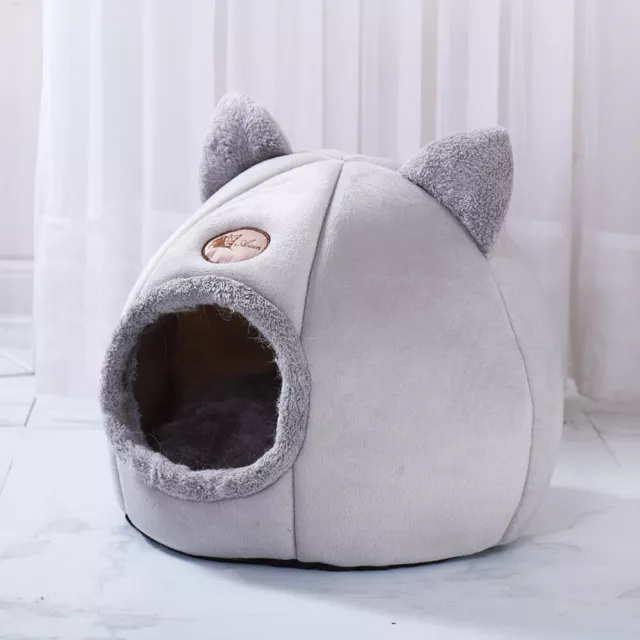 Cama para Mascotas Perro Gato Carpa Cueva Semicerrada Felpa Caliente para Dormir 2