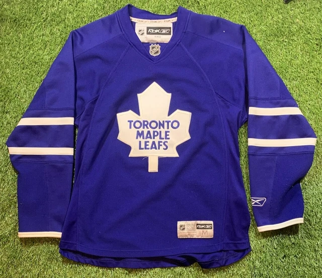 Vtg Reebok Toronto Maple Leafs Mens M NHL Hockey Jersey Embroidered Blue