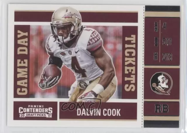 2017 Panini Contenders Draft Picks Game Day Tickets Dalvin Cook #3 Rookie RC