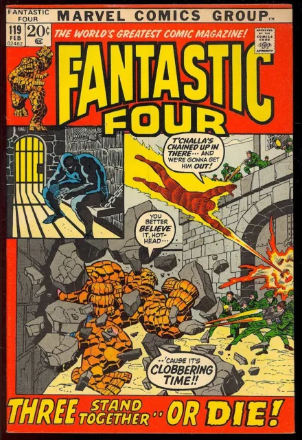 Fantastic Four #119 High Grade Bronze Age Superhero Marvel Comic 1972 VF