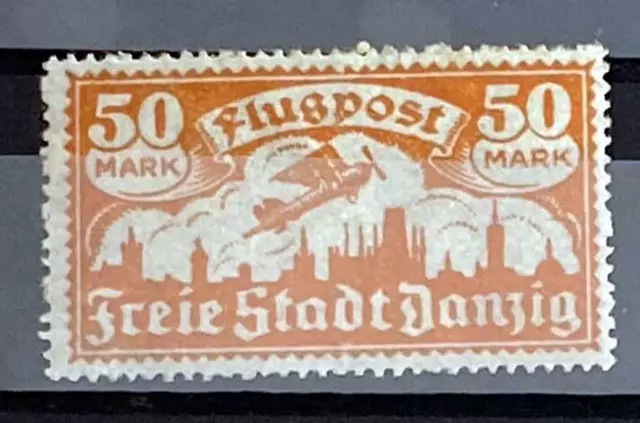 Briefmarke Freie Stadt Danzig 20Mark Flugpost // ungestempelt