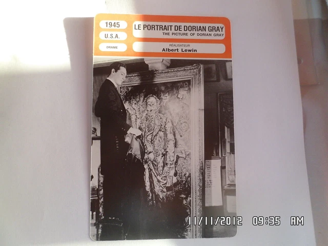 Le Portrait De Dorian Gray Nombre De Pages CARTE FICHE CINEMA 1945 LE PORTRAIT DE DORIAN GRAY George Sanders Hurd
