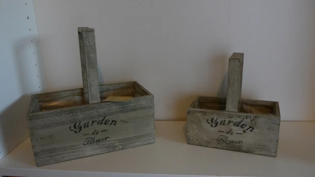 Garden de Flower Pflanzkasten / Kräuterkiste - Holz - 2er Set - NEU