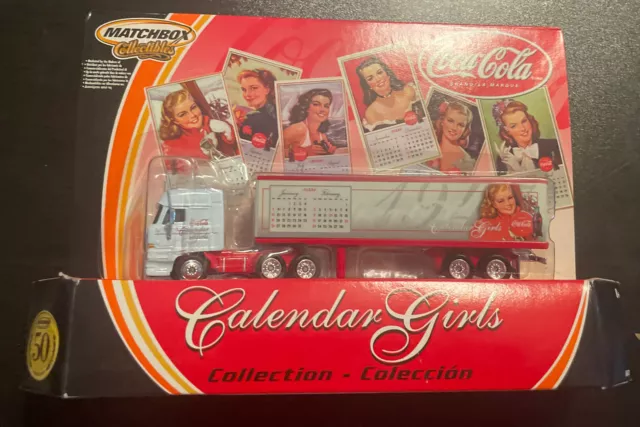 Matchbox Collectibles Coca Cola Calendar Girls Semi Truck January - February New