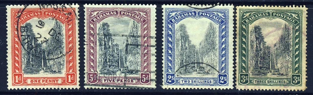 BAHAMAS 1921-29 The Queen's Staircase Set Wmk Mult Script CA SG 111 to 114 VFU