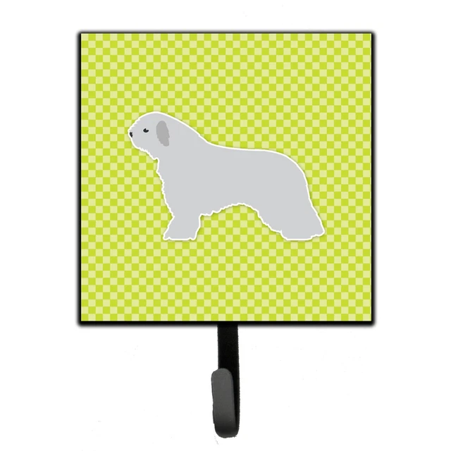 "Caroline's Treasures Spanish Water Dog Checkerboard Green Leash or Key Holde...