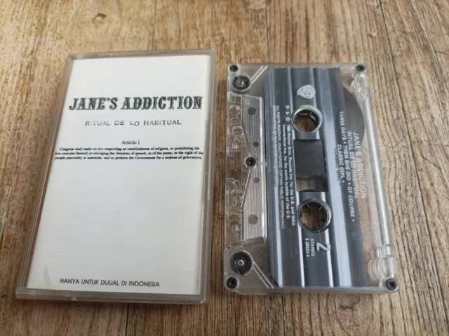 Jane's Addiction Ritual De Lo Habitual Cassette Audio Tape Indonesia Press