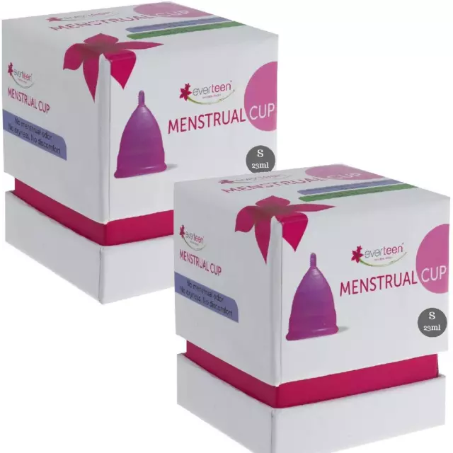 Everteen Menstruation Tasse für Damen (Klein Größe) Pack 2 Teile