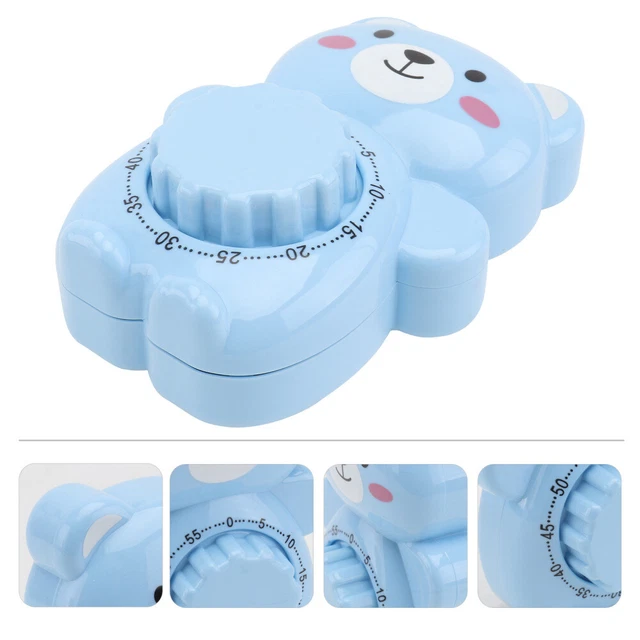 LEARNING TIMER CHILD Kitchen Timer Classroom Stopwatch Bear Mechanical ...