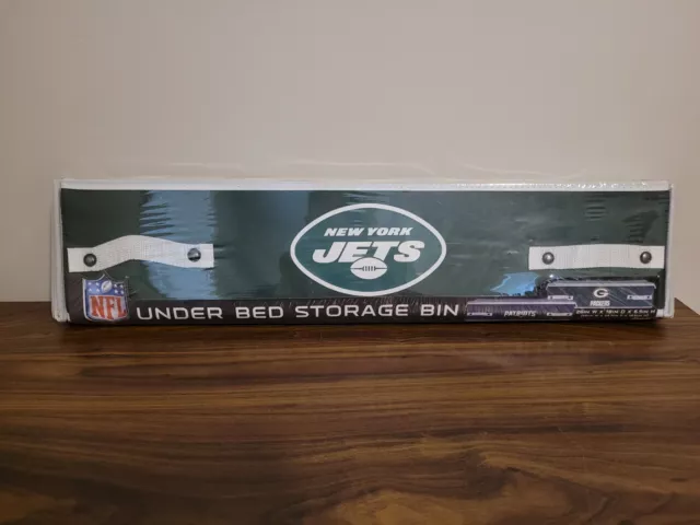 Franklin Sports New York Jets Under Bed Storage Bin w/ Lid 26"x18"x6.5" NFL NWT