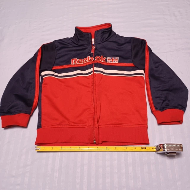 Reebok Child's Training Jacket, Size 5T, Navy, Red, White, Logo w/ British Flag