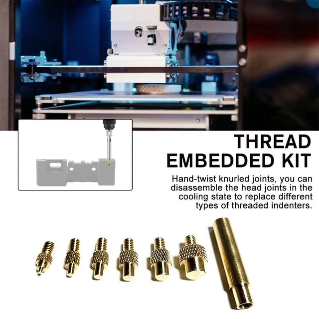 Heat Insert Nut Iron Tip M2 M3 M4 M5 M6 Thread Embedded Kit Heat Insertion Tool