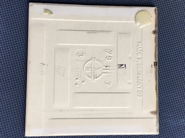 Vintage Beautiful Made In Germany 🇩🇪 Ceramic Tile Color Is Red Orange 7