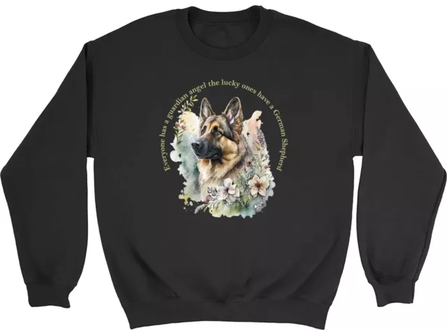 German Shepherd Sweatshirt Mens Womens Pet Dog Lover Guardian Angel Gift Jumper