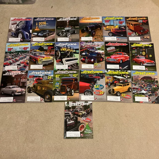 19 Issues Street Scene Magazine NSRA (Lot 7 Of 9) 2016-2017 Hot Rod Cars Rodding