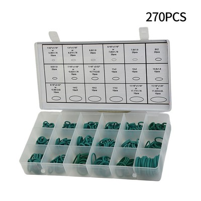 Tiamu 225Pcs Joint Joint Torique R22 R134A Climatisation Joint Torique en Caoutchouc Rondelle Assortiment Pl Accessoires de Voiture 