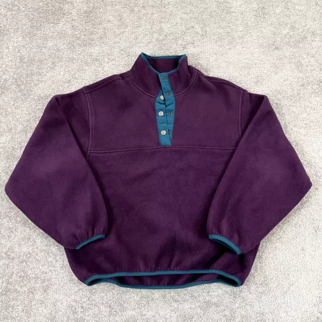 Suéter WOOLRICH para hombre mediano planta de huevo púrpura en T chasquido suéter vintage EE. UU.