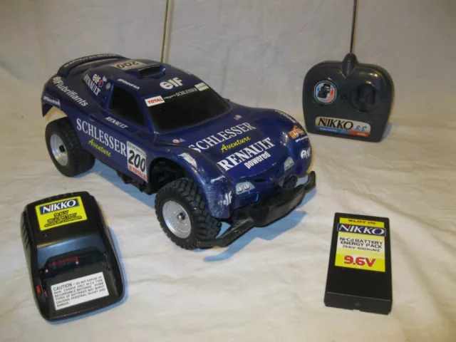 🚙 Ancienne VOITURE R/C NIKKO 1/14 BUGGY RENAULT SCHLESSER DAKAR Radio Control