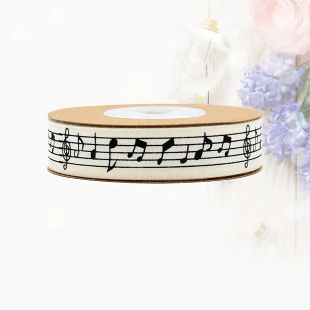 10 m Musikalische Note Baumwollband gedrucktes Geschenkverpackung