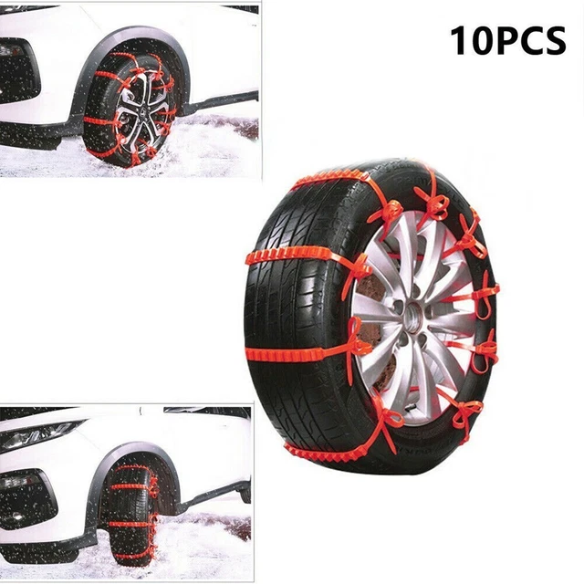 10 X/Set Snow Tire Chain Anti-Skid For Car Truck Wheel Tyre Tire Cable Ties 22in