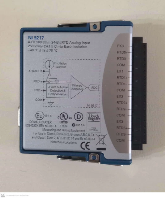 National Instruments NI 9217 modulo ingresso temperatura RST