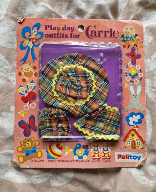 Vintage Palitoy Carrie Christopher Doll Play Day Outfit Clothes In Packaging