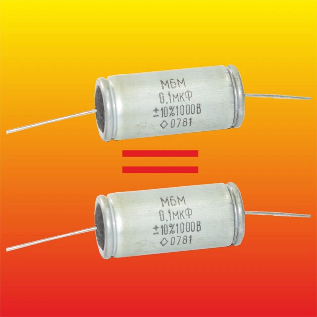 5 Stck. 1uF 500V K75-10 Big Hybrid PIO Audio Kondensatoren PAPIER