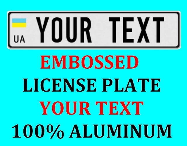 UKRAINE UKRAINIAN EUROPEAN License Plate Number Plate Custom Text