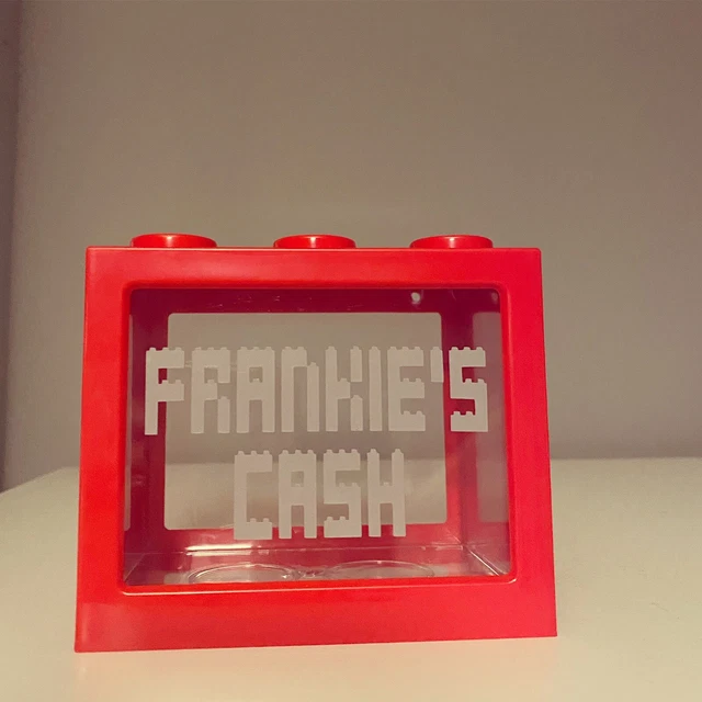 PERSONALISED LEGO BRICK Stackable Block Money Box Childrens Unisex Gift