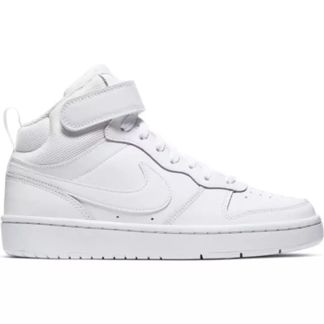 Scarpe Nike Court Borough mid ragazzi uomo donna  bianco cd7782 100 collo alto