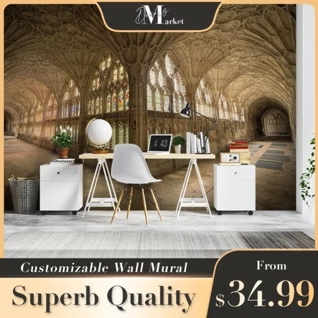 Gothic Cathedral Architecture 3D Wall Mural Removable Bedroom Wallpaper Murals