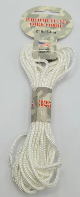 Pepperell Para2-101  White -Parachute Cord 21 Ft