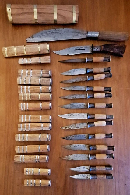 Outil Ancien à Lames Multiples Avec Manche En Bois - Occasion
