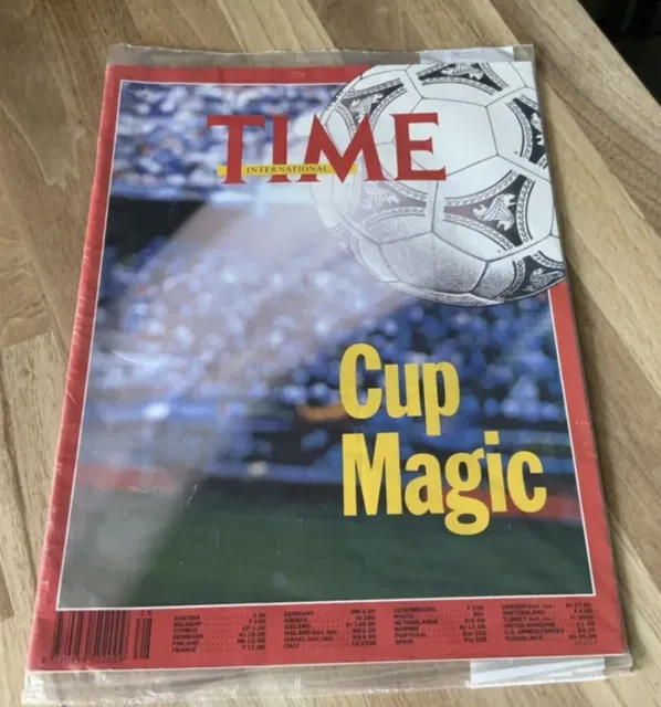 Time Magazine July 9 1990 Cup Magic. 1990 FIFA World Cup. Unopened Rare ⚽️