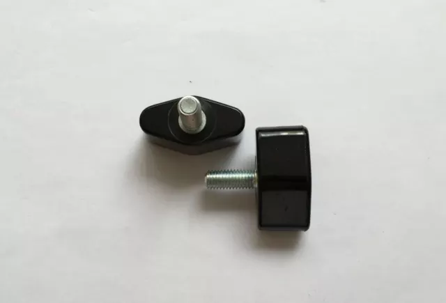 Wing Knob - 40mm Diameter M8 x 15mm Male Thread - Phenolic