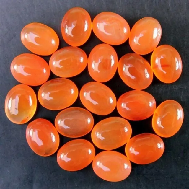 Großhandel Viele 9x7mm Oval Cabochonschliff Natürlich Karneol Lose Kalibriert