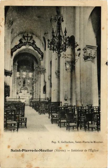 CPA AK St-PIERRE-le-MOUTIER Church Interior (420645)