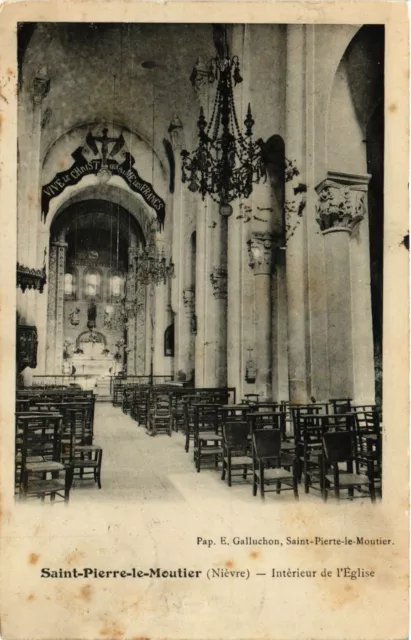 CPA AK St-PIERRE-le-MOUTIER Church Interior (420645)