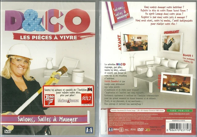 DVD - D&CO : DECO : LES PIECES A VIVRE avec VALERIE DAMIDOT ( NEUF EMBALLE )