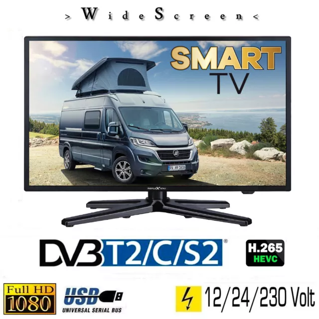 Reflexion LEDW22i+ LED Smart TV mit DVB-S2 /C/T2 für 12V u. 230Volt WLAN Full HD