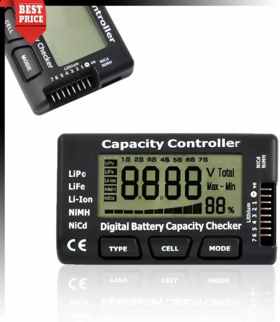 Batterie Akku Kapazität Spannung Digital Checker Li-Ion NiMH Nicd LiPo Tester