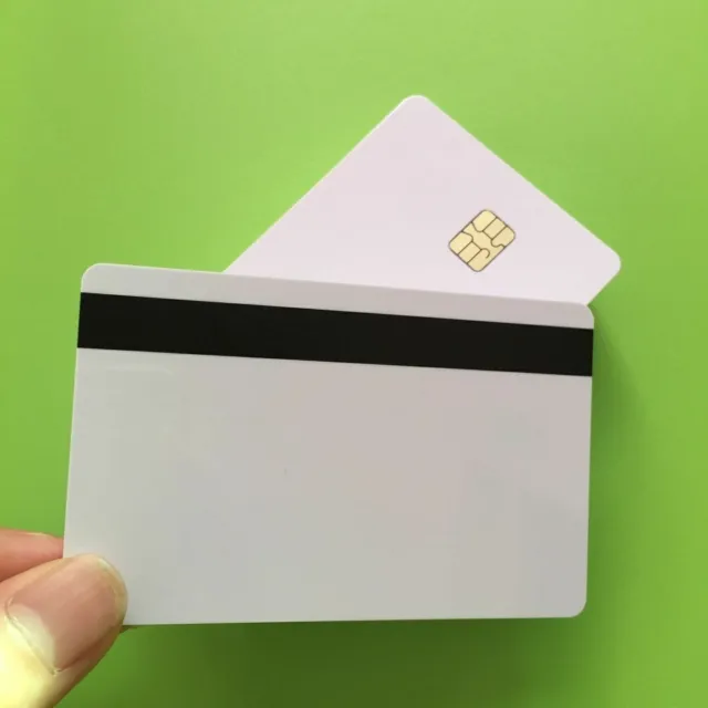 10 pezzi smart card vuota chip Sle4442 + striscia magnetica Hico 3 tracce getto d'inchiostro PVC