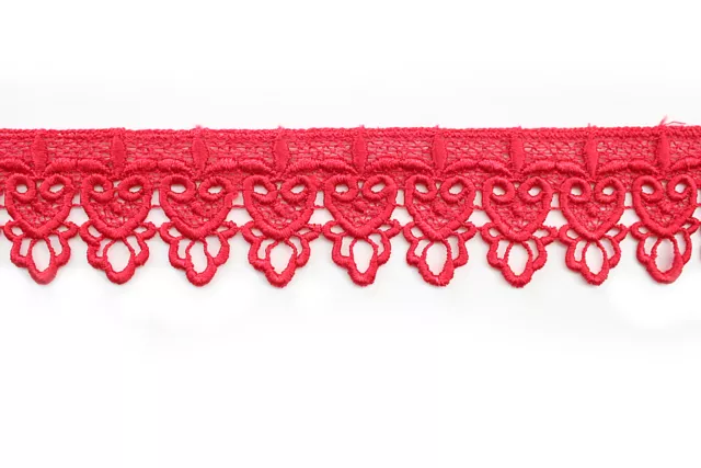 2" Wide 19 Colors Floral Scalloped Venise Lace Trim Sewing Supplies By Yardage