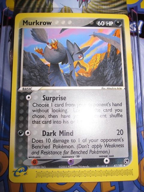 Pokemon Mint (◕‿◕✿) Ex Sandstorm English Murkrow 47/100 Unco 1St Edition (2003)