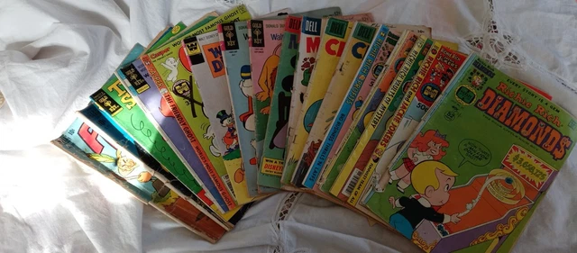 Lot Of 17 Vintage Comic Books. Well Loved.