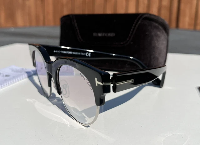 tom ford sunglasses - Black- Violet Mirror - FT0598 S 01Z RRP£329