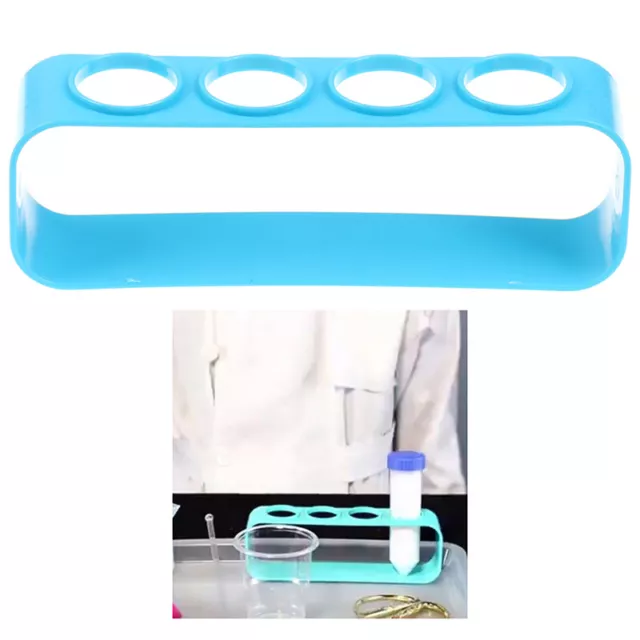 Plastic Test Tube Rack 4 Holes Holder Support Lab Test Tube Stand Shelf 29.Q1